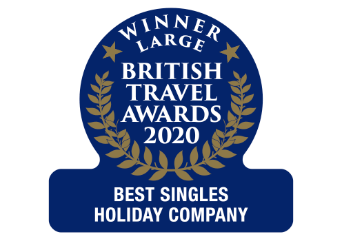 Winner of the British Travel Awards 2020 for Best Singles Holiday Company (Large)